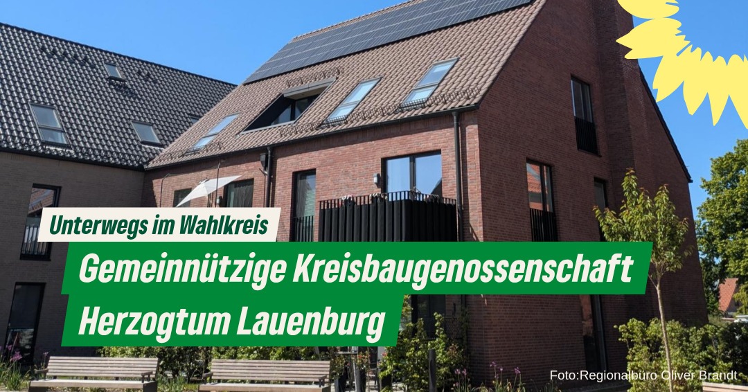 Nachhaltigkeit  beim Wohnungsbau – die Gemeinnützige Kreisbaugenossenschaft Herzogtum Lauenburg