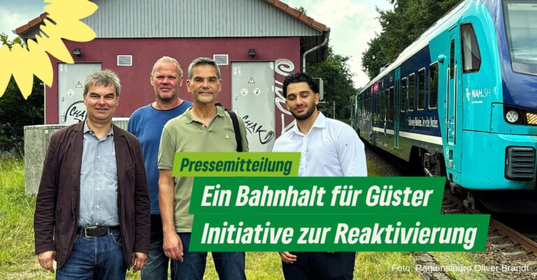 Besuch in Güster zur Reaktivierung des Bahnhalts