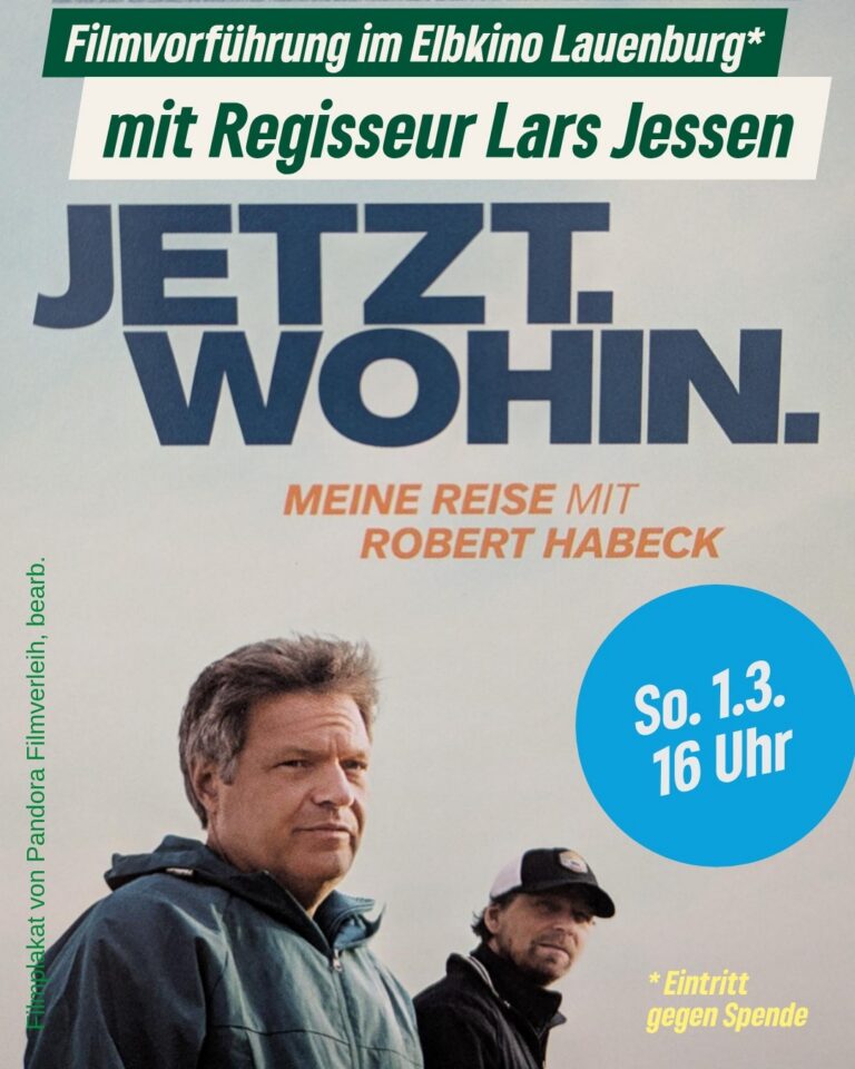 Filmvorführung „JETZT. WOHIN. – Meine Reise mit Robert Habeck“